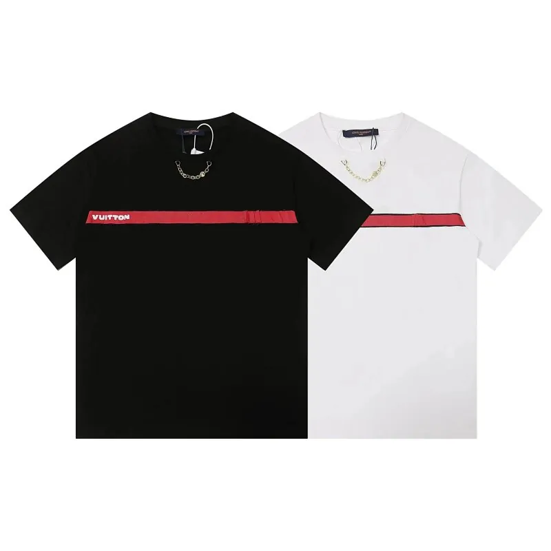 Louis Vuitton Red Stripe Logo T-Shirt