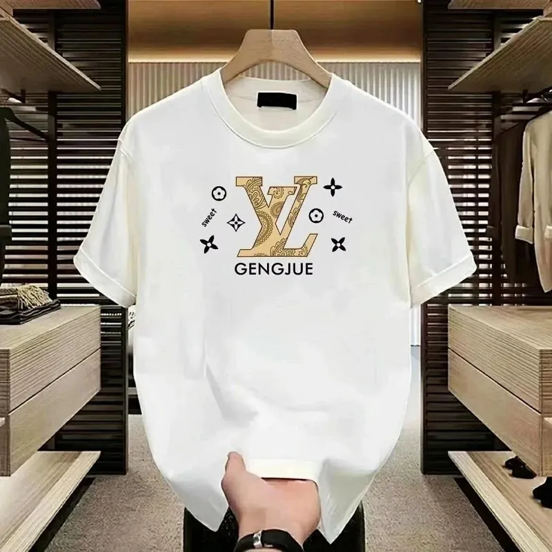 Louis Vuitton Gold Monogram Logo T-Shirt