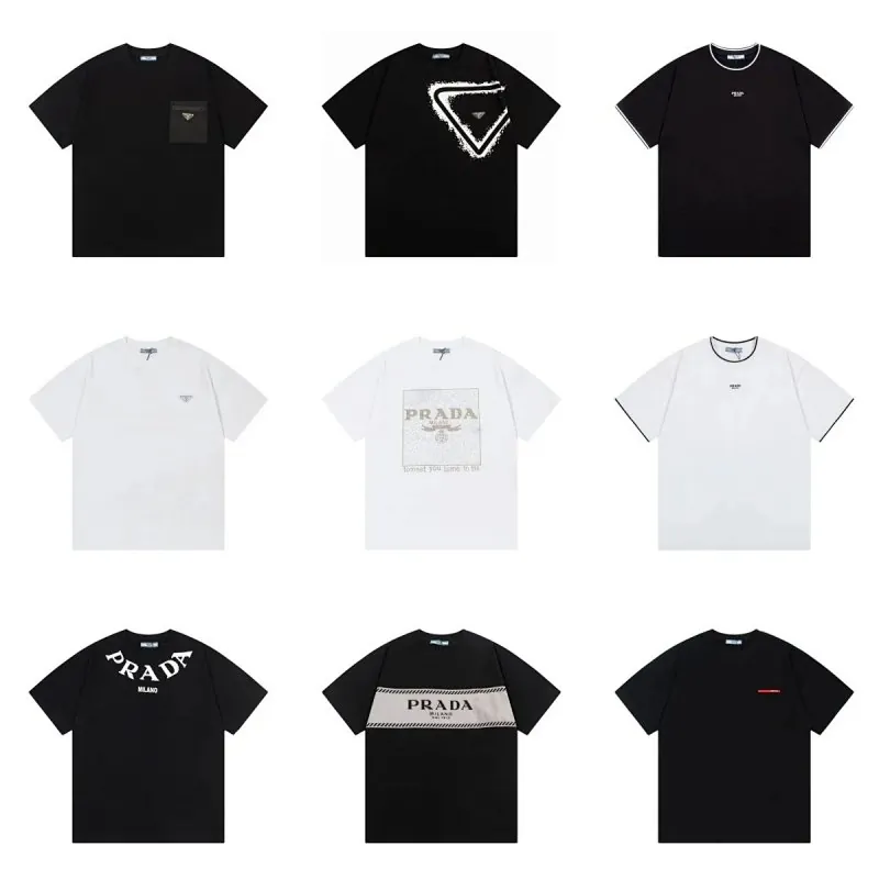 Prada Logo Print T-Shirt Collection