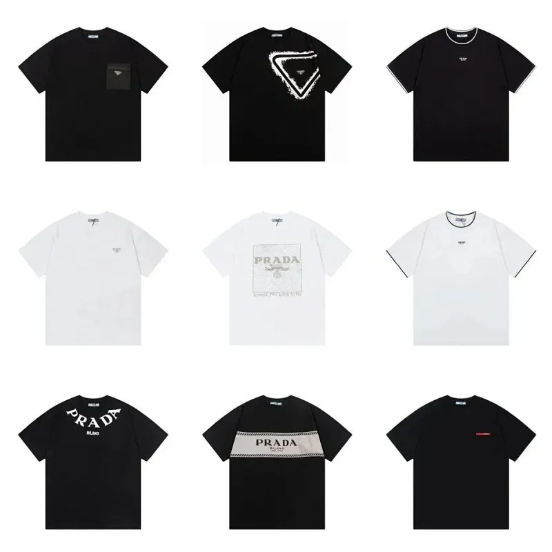 Prada Triangle Logo T-Shirt Collection