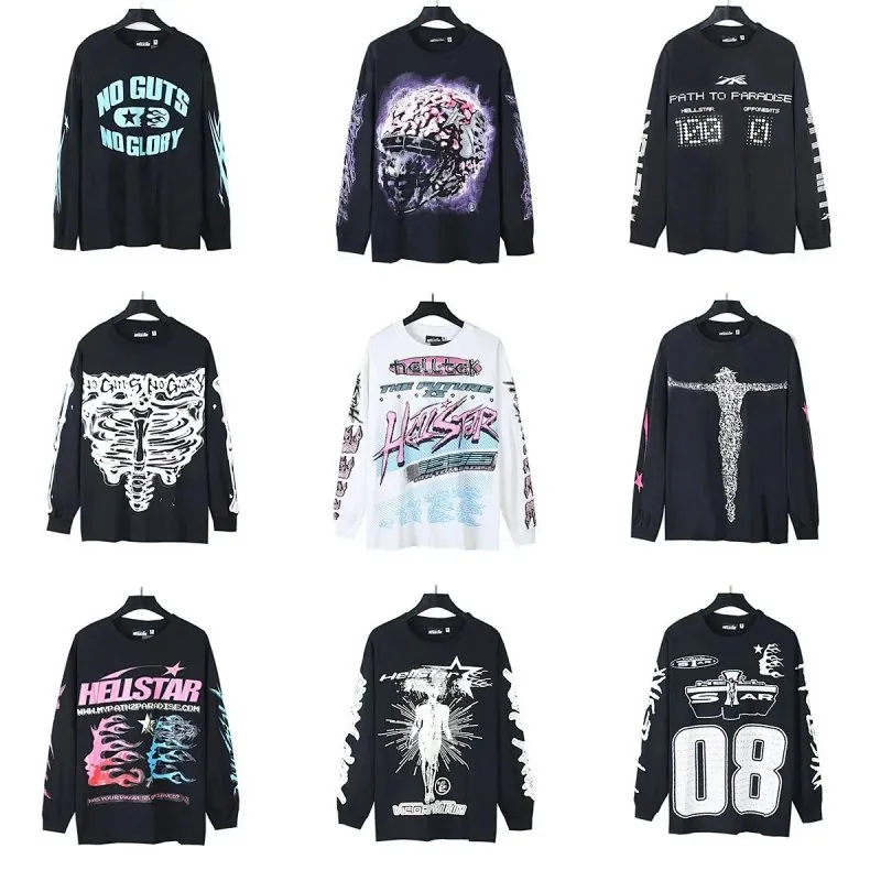 Hellstar Skeleton Print Long Sleeve Tee Collection