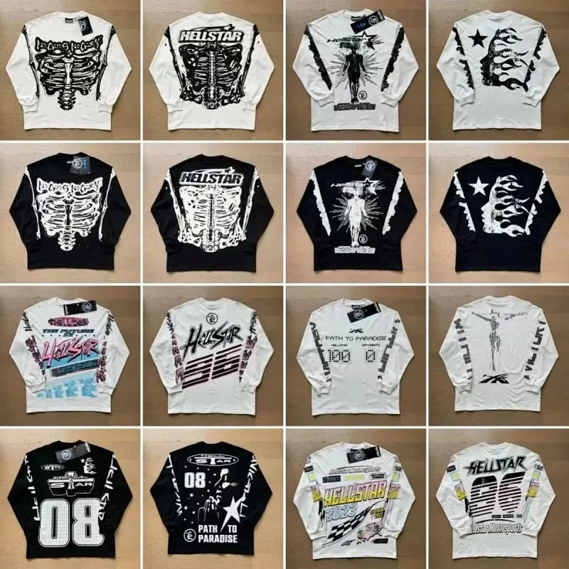 Hellstar Rib Cage Print Long Sleeve Tee Collection