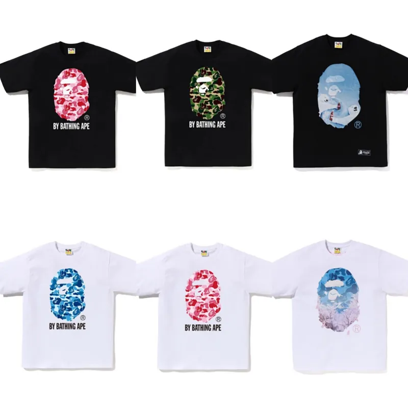 Bape Camo Ape Head Print T-Shirt Collection