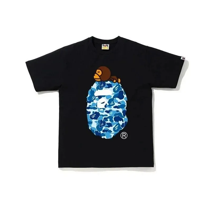 Bape Blue Camo Double Ape Head T-Shirt