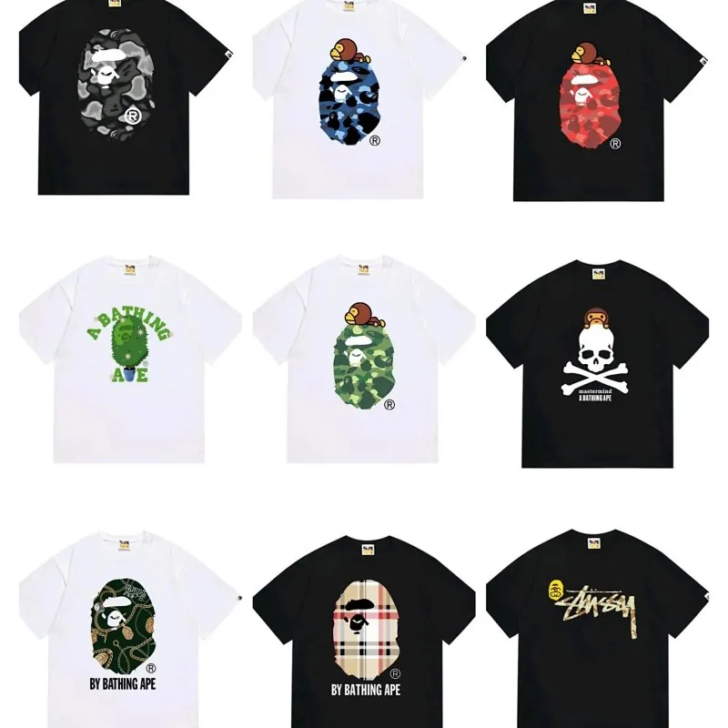 Bape Camo Ape Head Graphic T-Shirt Collection
