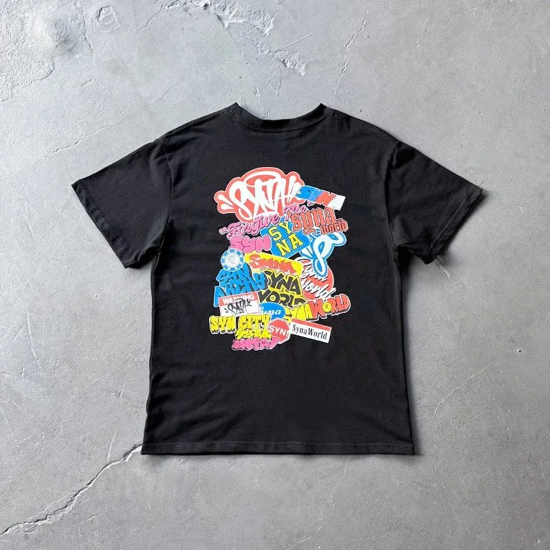 Saint Michael Sticker Collage T-Shirt