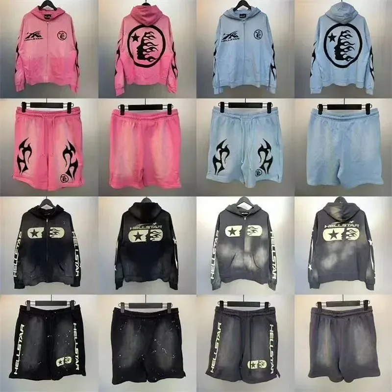Hellstar Flame Zip Hoodie Tracksuit Collection
