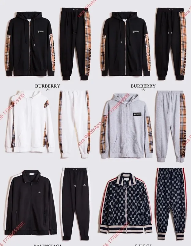 Burberry Check Stripe Track Suit Collection