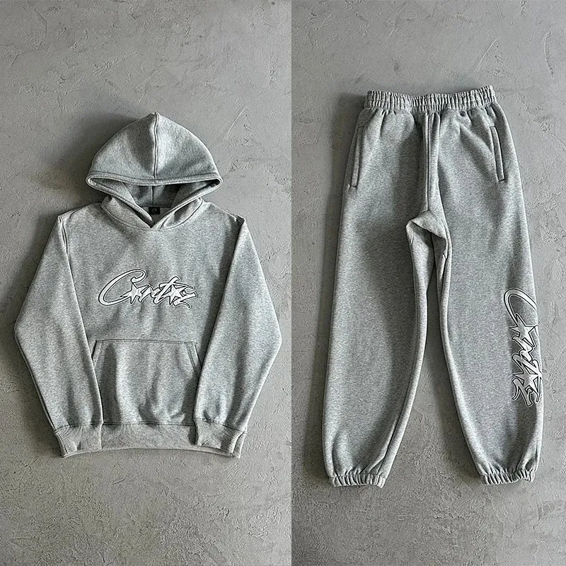 Corteiz Script Logo Hoodie Track Suit