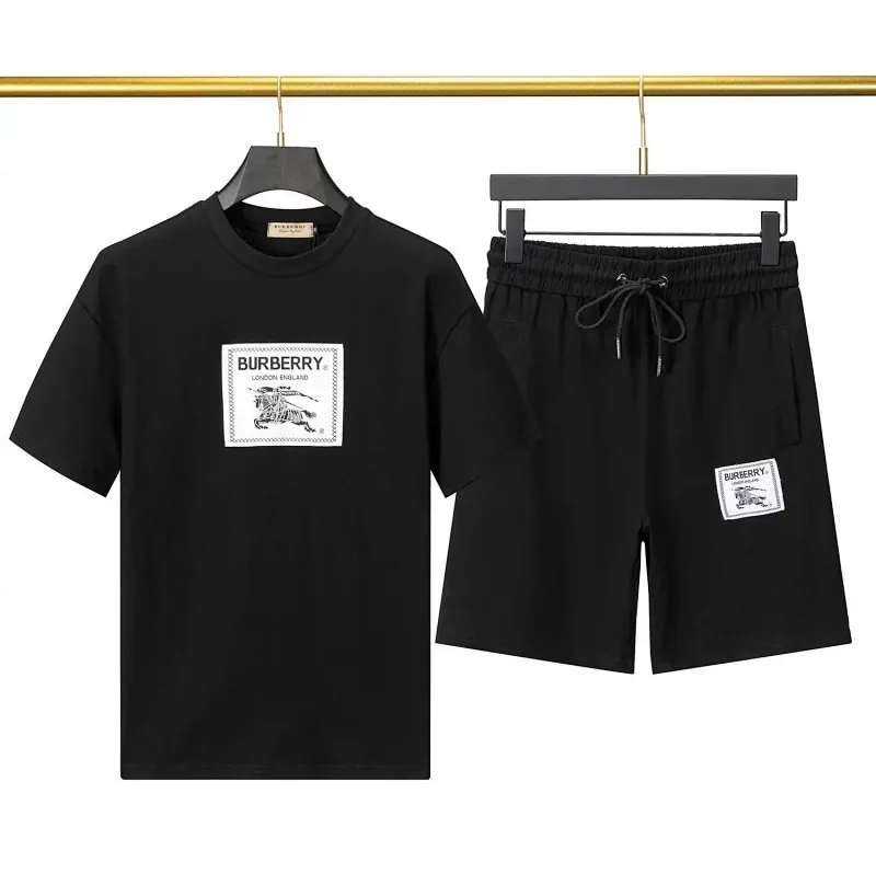 Burberry Logo Patch T-Shirt Shorts Set