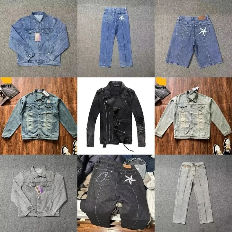 Corteiz Star Logo Denim Jacket Jeans Collection