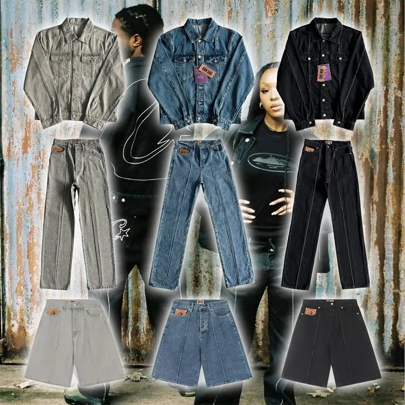 Corteiz Alcatraz Logo Denim Jeans Collection