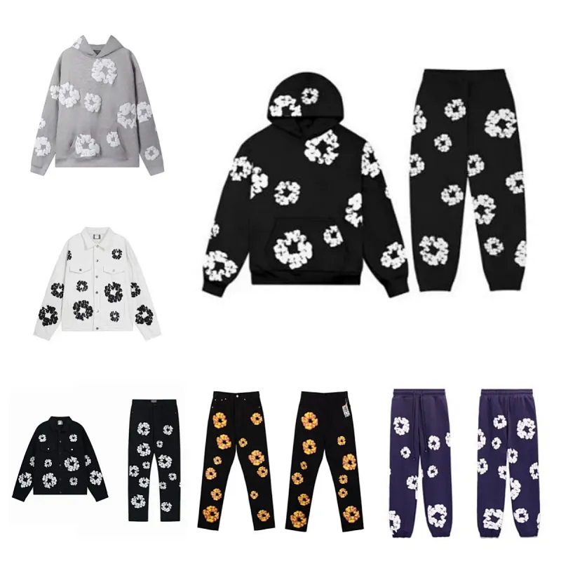 Denim Tears Cotton Wreath Hoodie Track Suit Collection