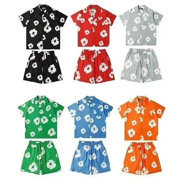 Denim Tears Cotton Wreath Shirt Shorts Set Collection