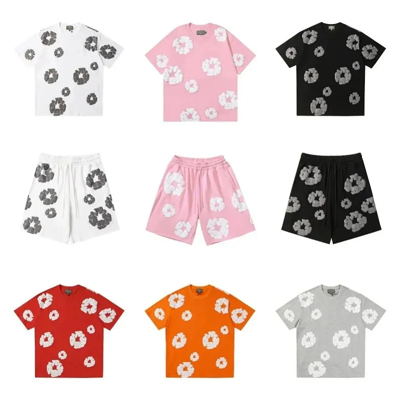Denim Tears Cotton Wreath T-Shirt Shorts Set Collection