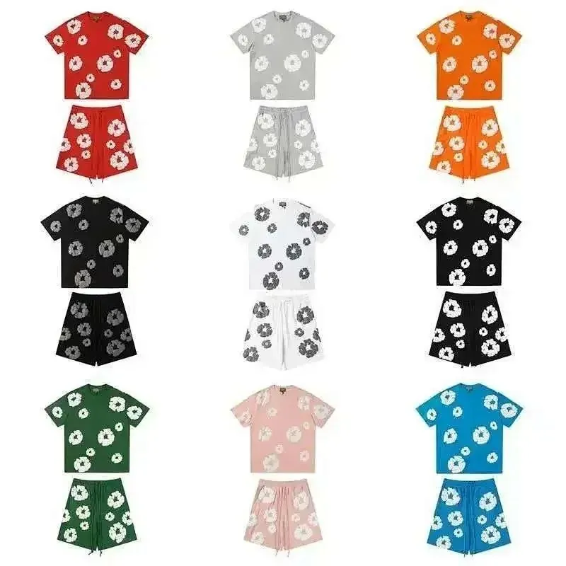 Denim Tears Cotton Wreath T-Shirt Shorts Set Collection