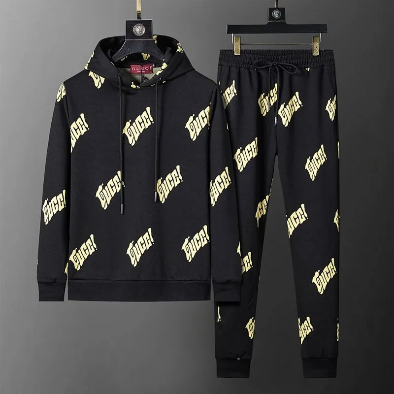 Gucci Gothic Logo Print Hoodie Tracksuit