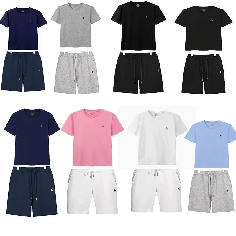 Ralph Lauren Pony Logo T-Shirt Shorts Set Collection