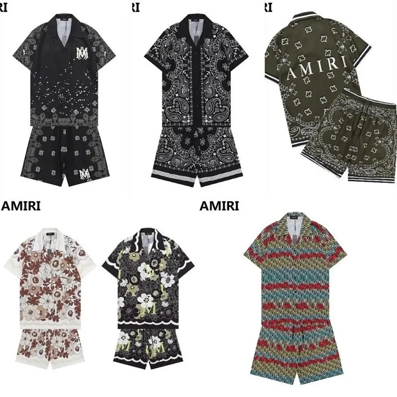 Amiri Bandana Print Shirt Shorts Set Collection