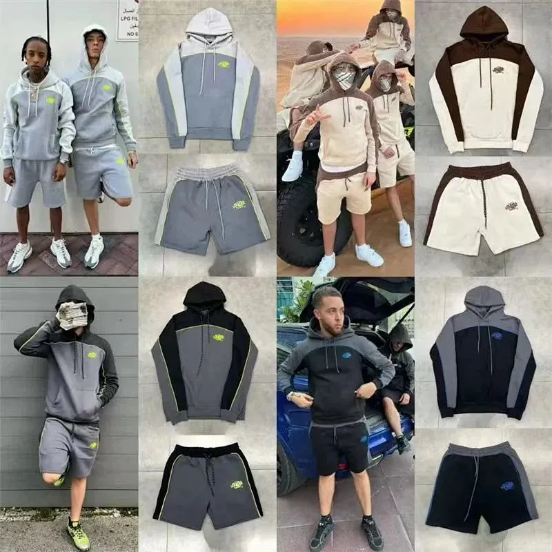 Corteiz Alcatraz Logo Hoodie Shorts Set Collection