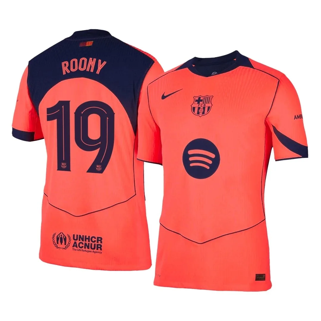 Barcelona 2025/26 Third Away Jersey – Roony #19 (Player Version, UCL)