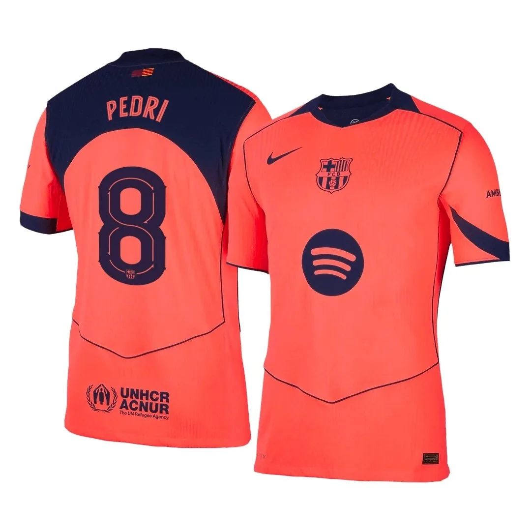 Barcelona 2025/26 Third Away Jersey – Pedri #8 (Player Version, UCL)
