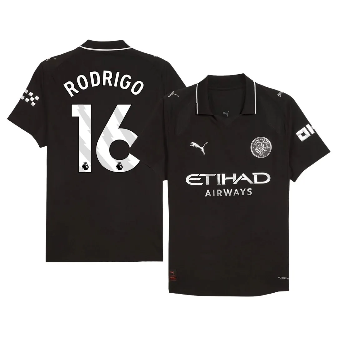 Manchester City 2025/26 Away Jersey – Rodrigo #16 (Player Version)