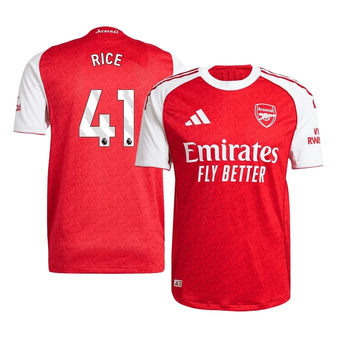 Arsenal 2025/26 Home Jersey – Rice #41 (Player Version)