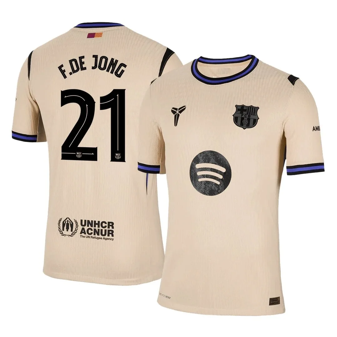 Barcelona 2025/26 Away Jersey – De Jong #21 (Player Version, UCL)