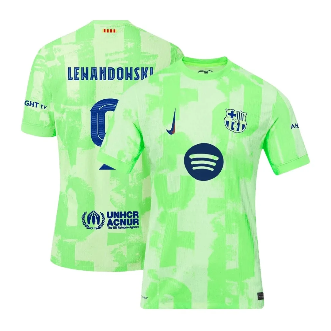Barcelona 2024/25 Third Away Jersey – Lewandowski #9 (Player Version, UCL, No Sponsor)