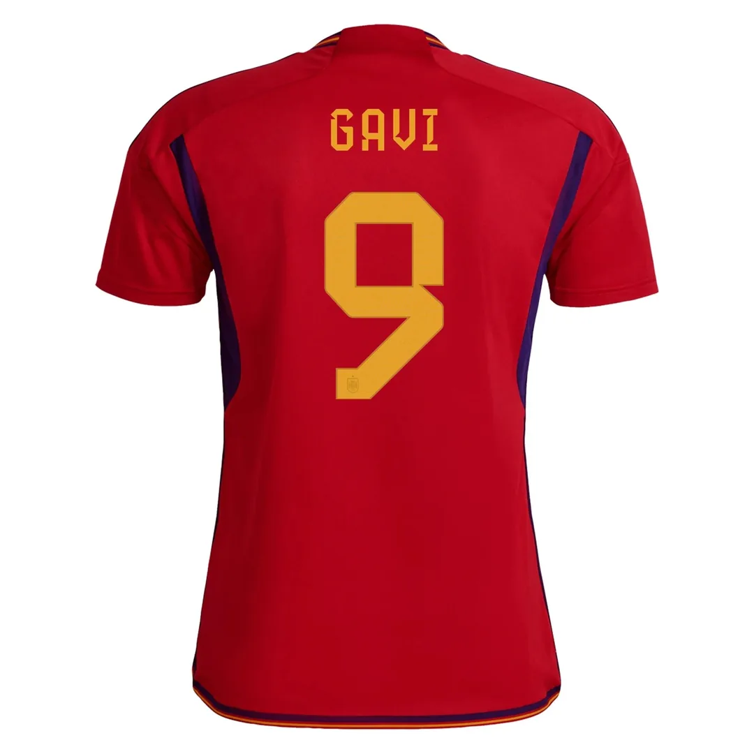 Spain 2022 Home Jersey – Gavi #9