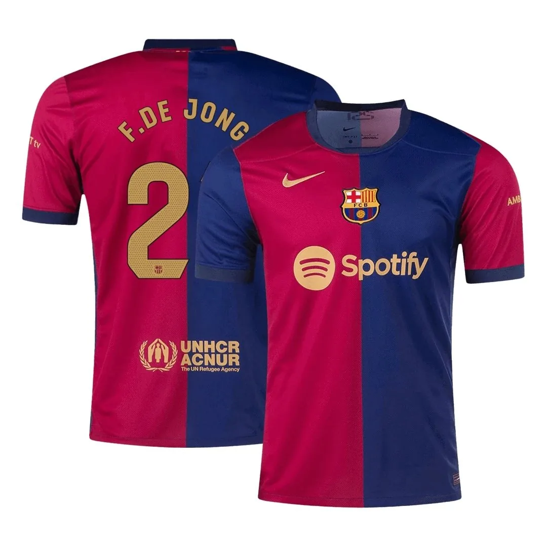Barcelona 2024/25 Home Jersey – De Jong #21