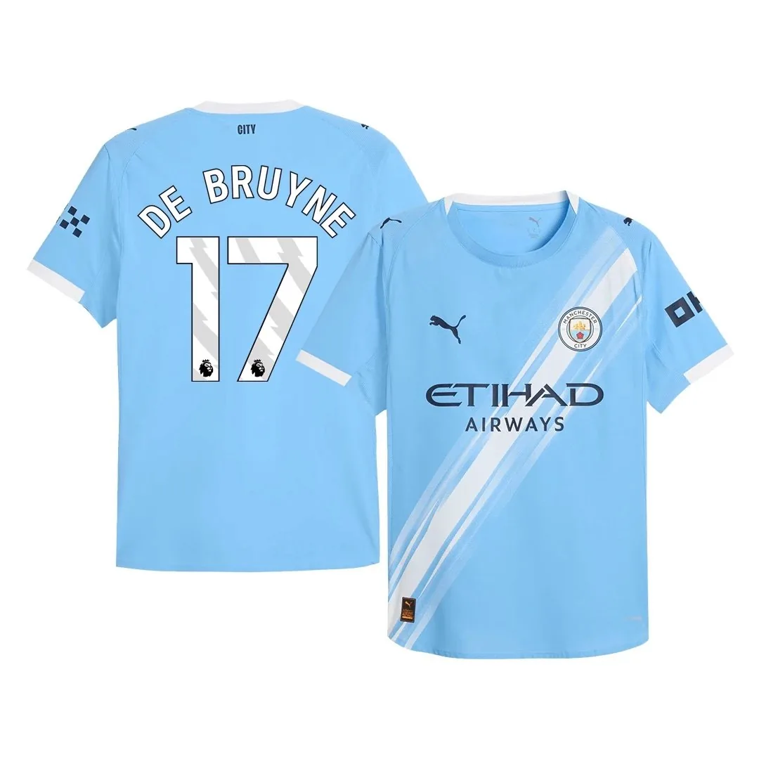 Manchester City 2025/26 Home Jersey – De Bruyne #17 (Player Version)