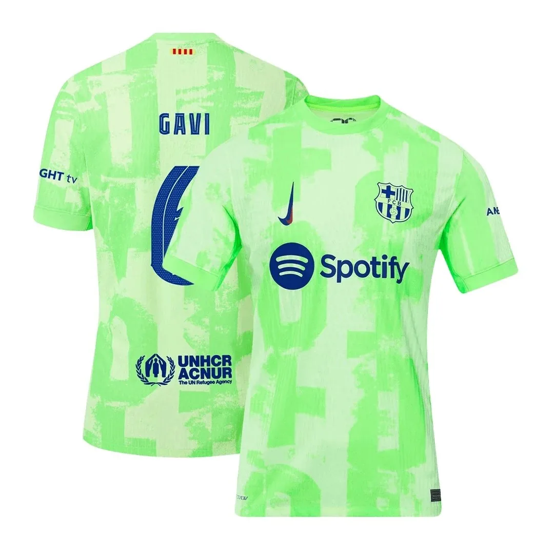 Barcelona 2024/25 Third Away Jersey – Gavi #6 (Player Version, UCL)
