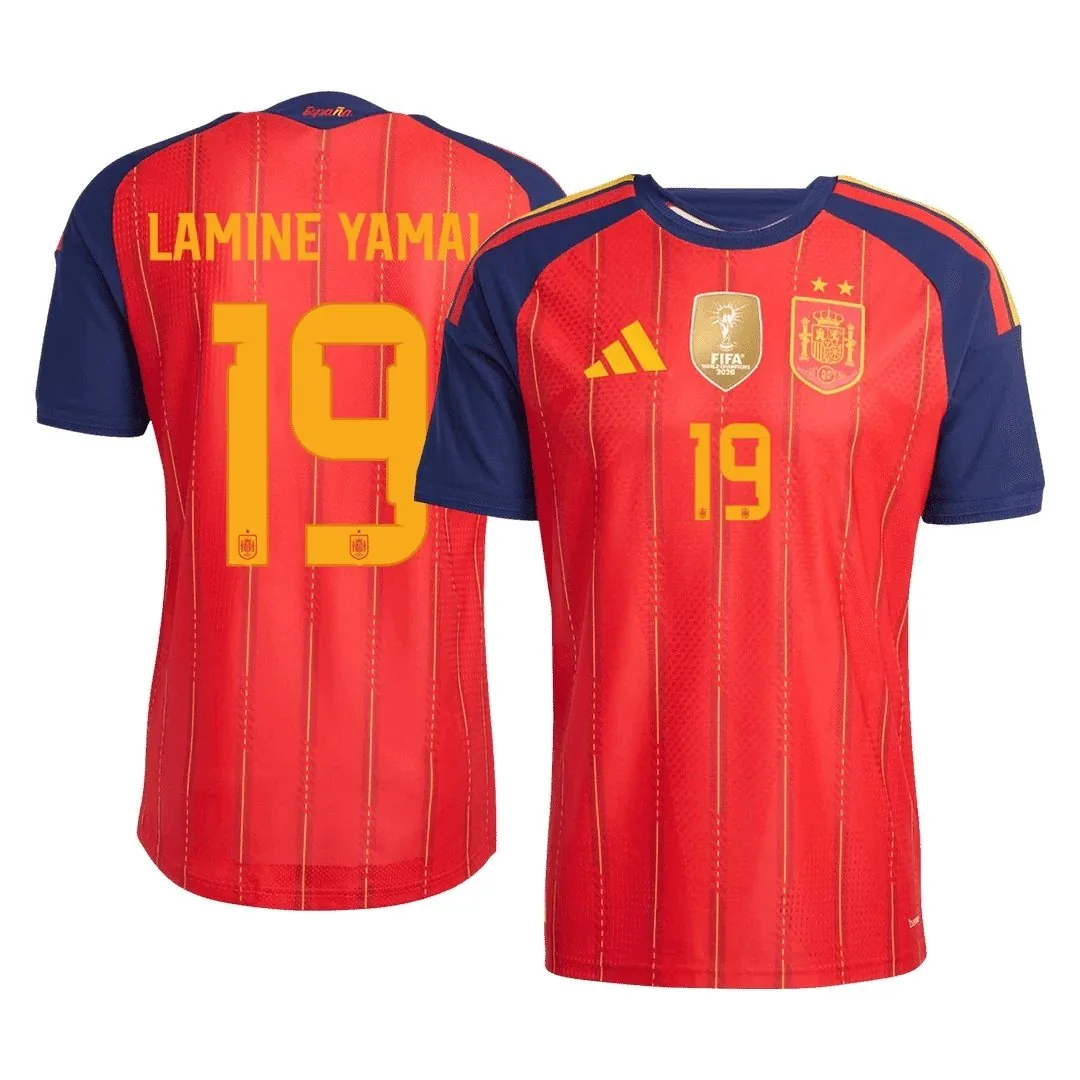 Spain 2026 Home Jersey – Lamine Yamal #19 (Player Version, Champion Edition)