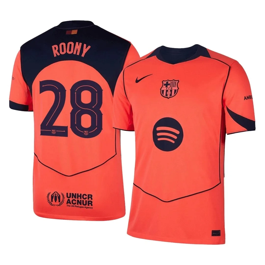 Barcelona 2025/26 Third Away Jersey – Roony #28