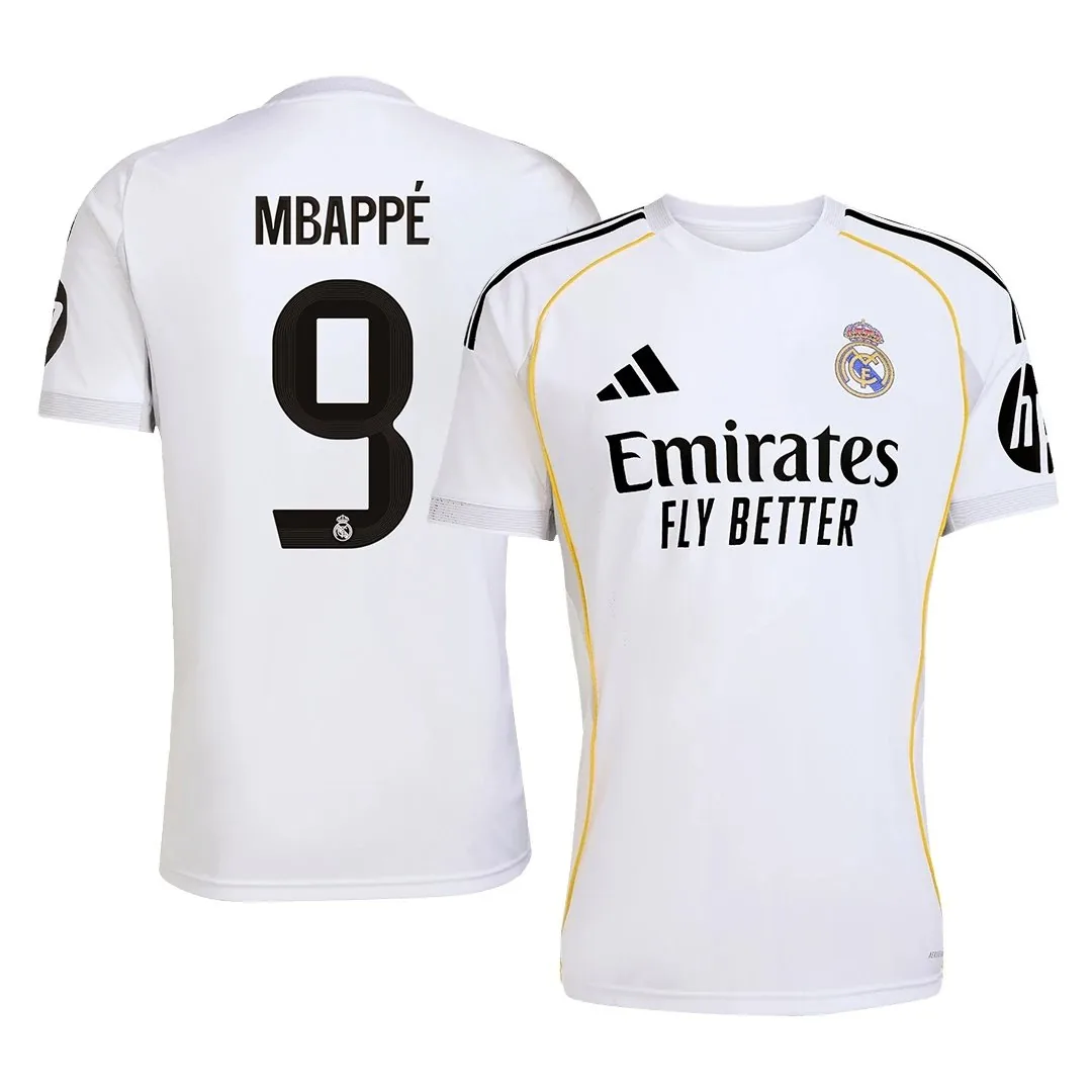 Real Madrid 2025/26 Home Jersey – Mbappé #9