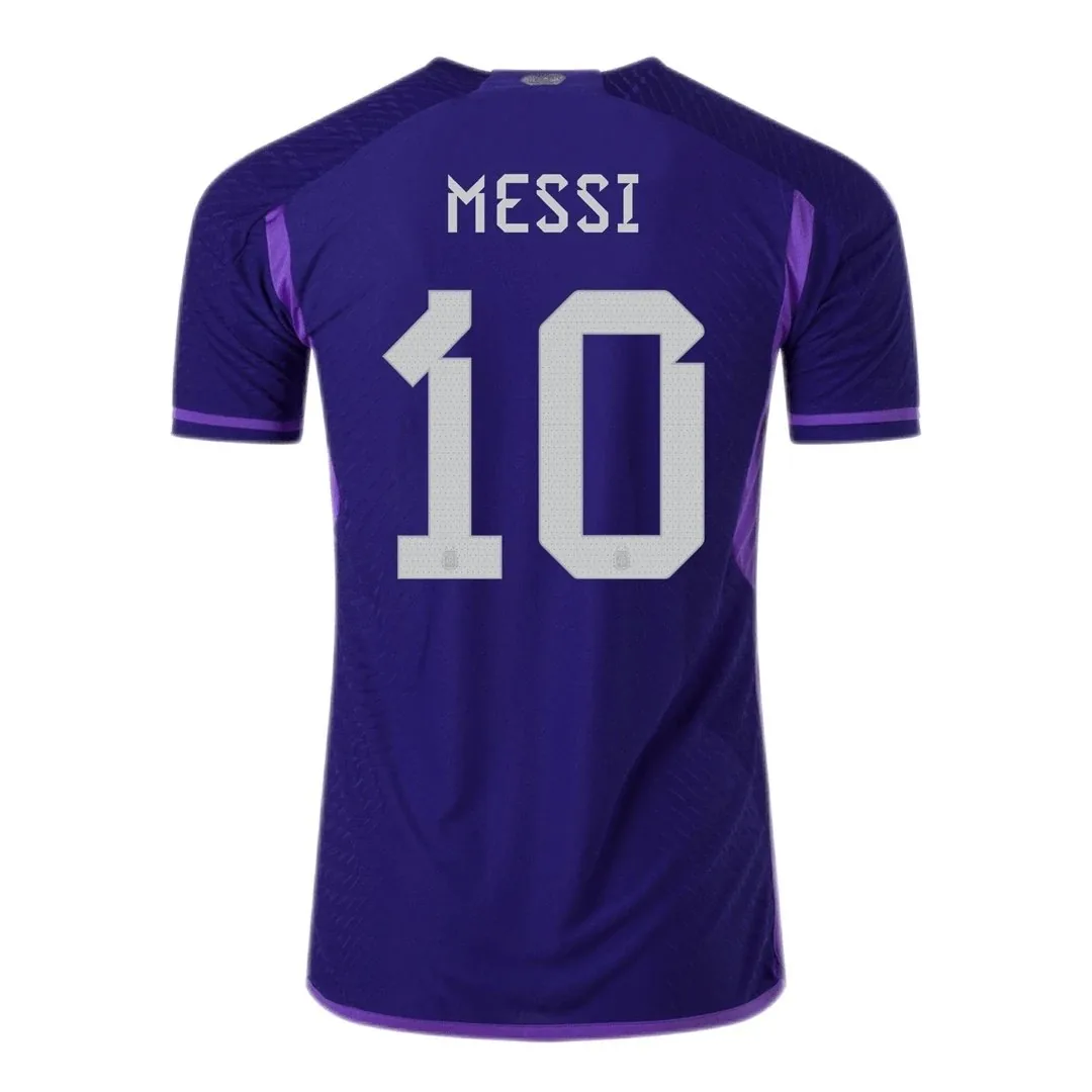 Argentina 2022 Away Jersey – Messi #10 (Player Version, Champion Edition, Authentic)