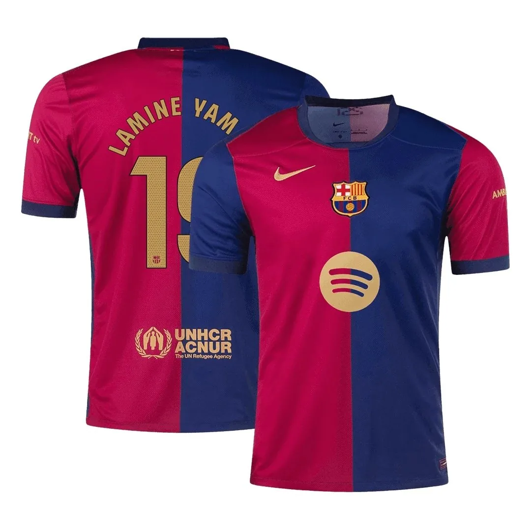 Barcelona 2024/25 Home Jersey – Lamine Yamal #19 (No Sponsor)