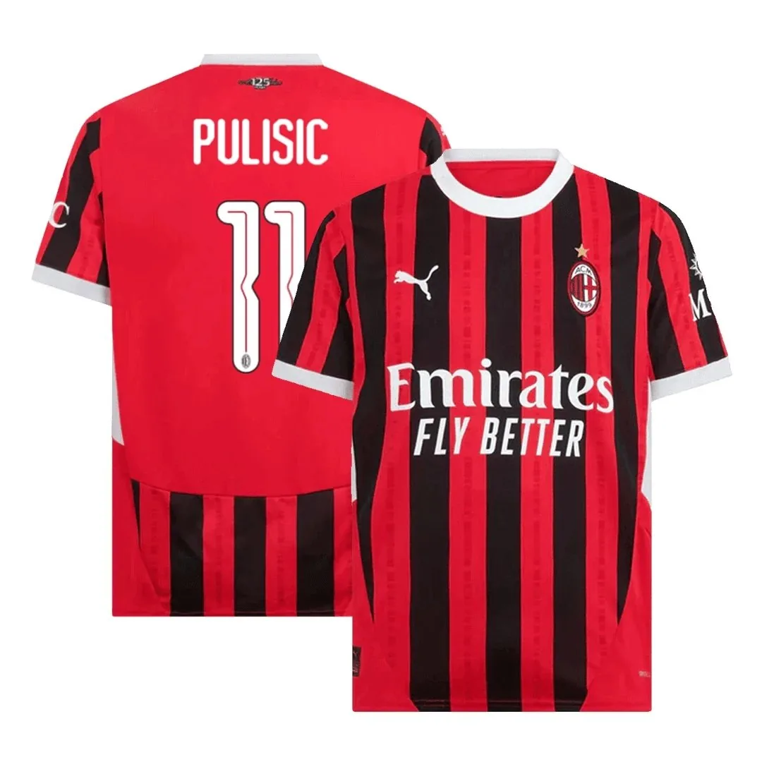 AC Milan 2024/25 Home Jersey – Pulisic #11 (UCL)