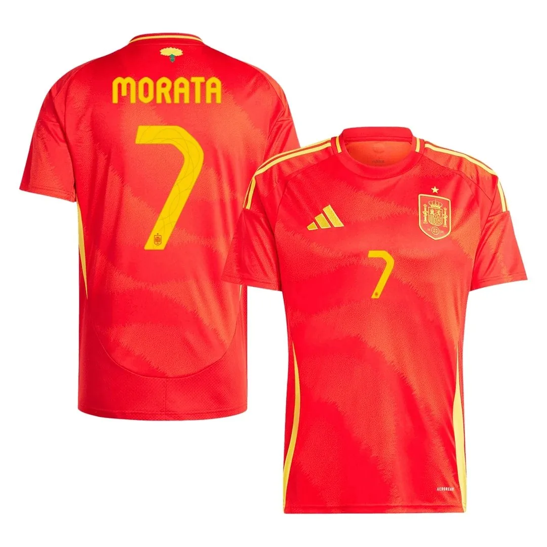 Spain 2024 Home Jersey – Morata #7