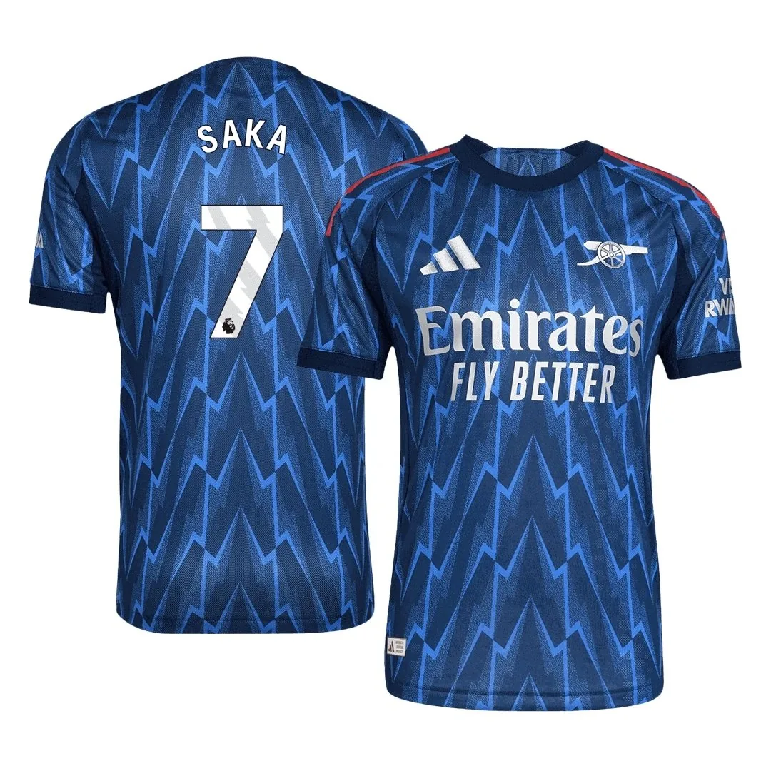 Arsenal 2025/26 Away Jersey – Saka #7 (Player Version)