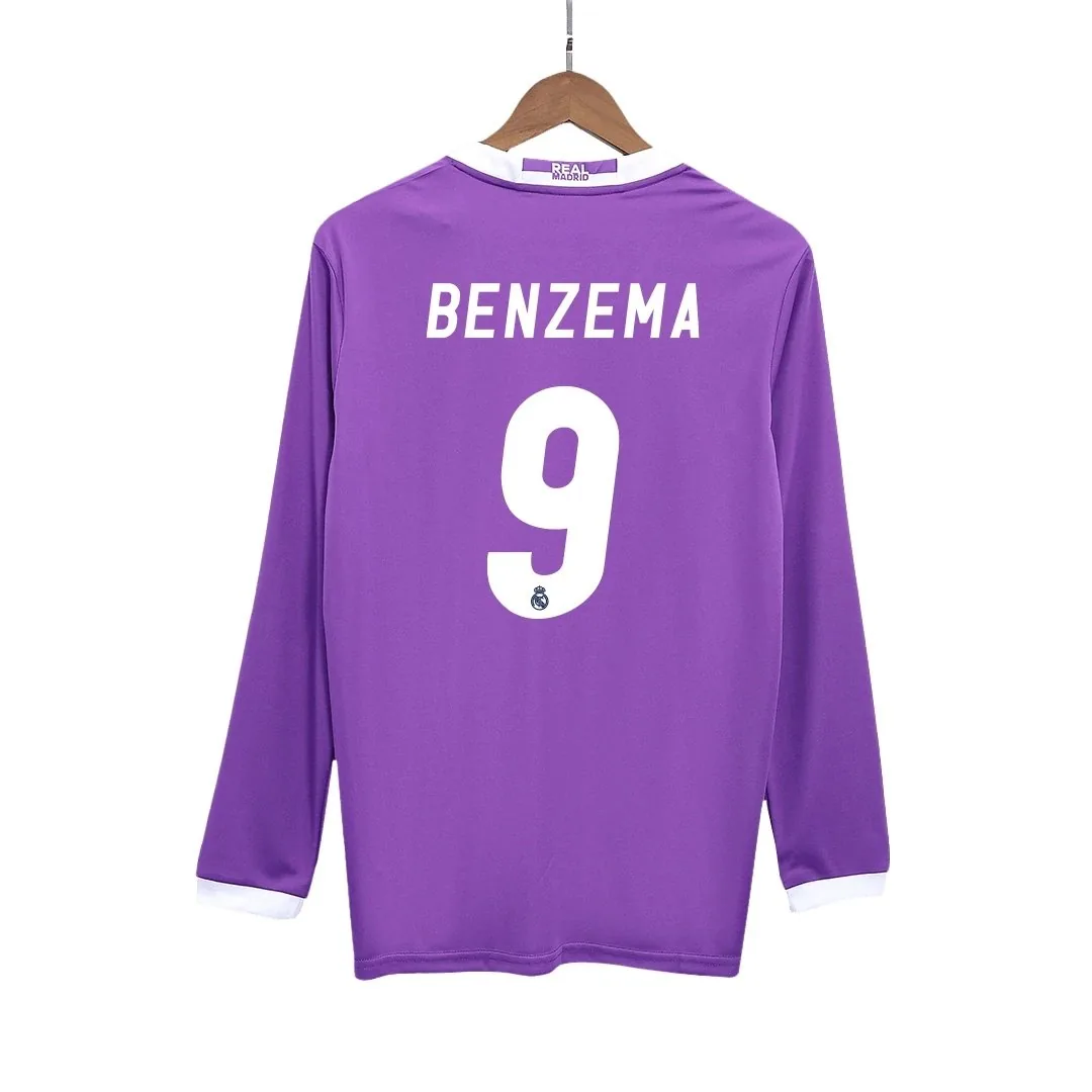 Real Madrid 2016/17 Away Jersey – Benzema #9 (Long Sleeve)