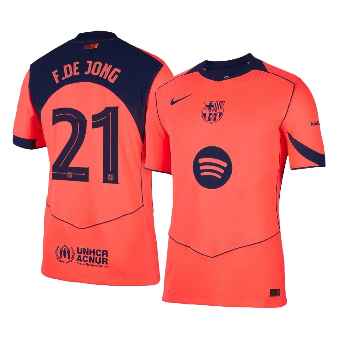 Barcelona 2025/26 Third Away Jersey – De Jong #21 (Player Version, UCL)