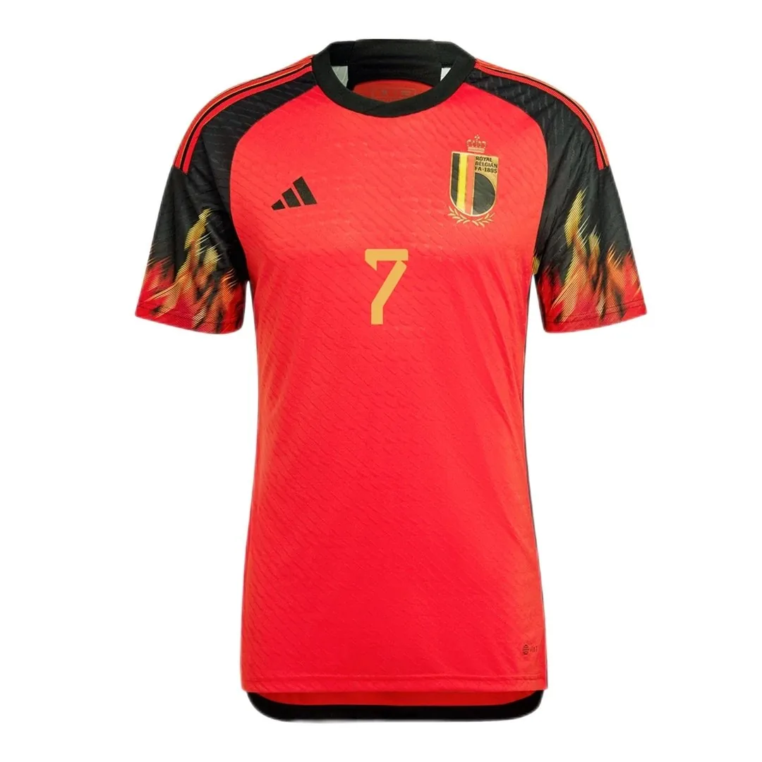 Belgium 2022 Home Jersey – De Bruyne #7 (Player Version, Authentic)