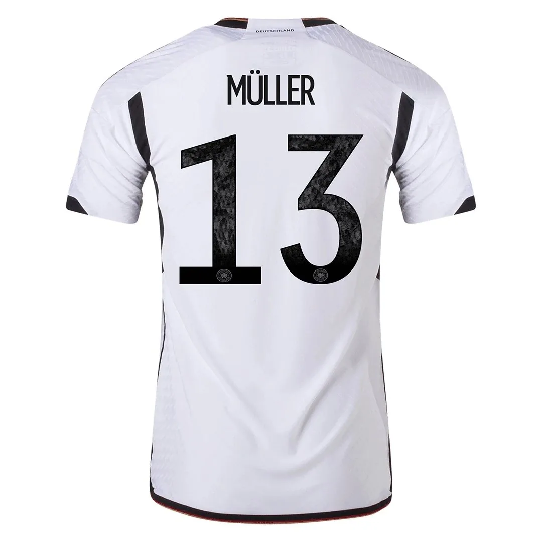 Germany 2022 Home Jersey – Muller #13 (Player Version, Authentic)