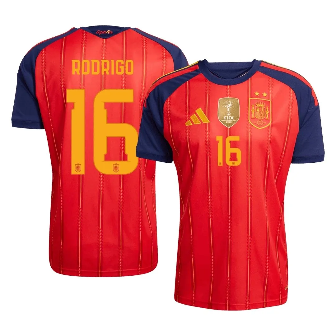Spain 2026 Home Jersey – Rodrigo #16 (Champion Edition)