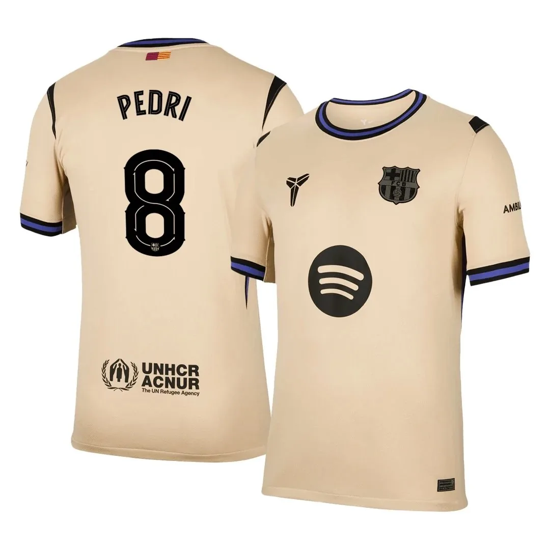 Barcelona 2025/26 Away Jersey – Pedri #8 (UCL)