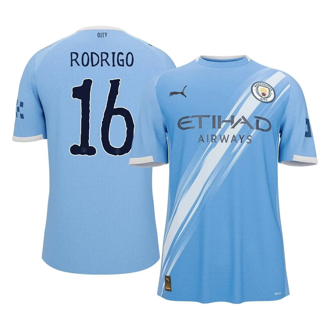 Manchester City 2025/26 Home Jersey – Rodrigo #16