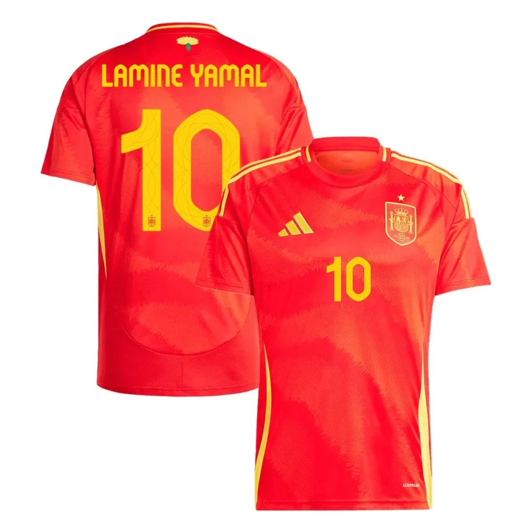 Spain 2024 Home Jersey – Lamine Yamal #10